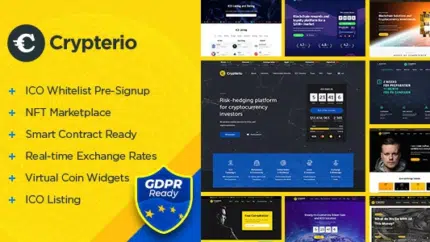 Crypterio Cryptocurrency Theme Latest