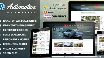 Automotive Car Dealership Business Theme Latest
